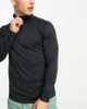 HIIT HIIT long sleeve training top with 1/4 zip in black heather - 1