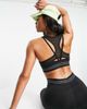 HIIT HIIT reflective logo sports bra in black - 2