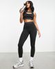 HIIT HIIT reflective logo sports bra in black - 3