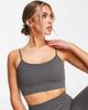 HIIT HIIT seamless rib bralette in charcoal-Gray - 1