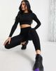 HIIT HIIT seamless rib legging in black - 1