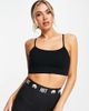 HIIT HIIT seamless rib sports bra in black - 1