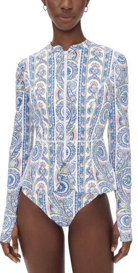Hill House Home Hill House Home The Alexia Rashguard Top Corsica Paisley Blue