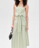 Hill House Home Hill House Home The Ame Skirt Green Jacquard Stripe - 5