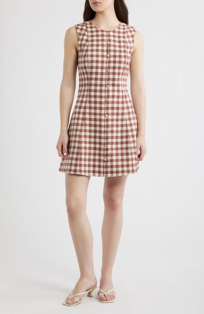 Hill House Home Hill House Home The Angie Check Sleeveless Fit & Flare Minidress