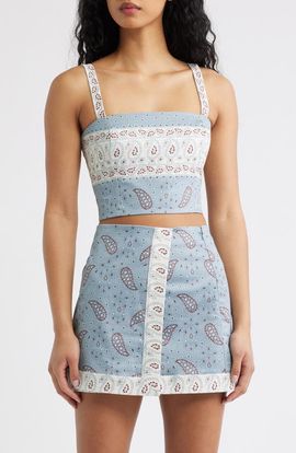 Hill House Home Hill House Home The Anya Paisley Print Crop Tank