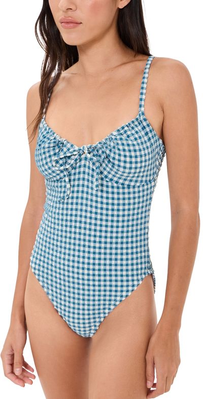 Hill House Home Hill House Home The Cori One Piece Teal Gingham