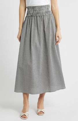 Hill House Home Hill House Home The Delphine Gingham Midi Skirt
