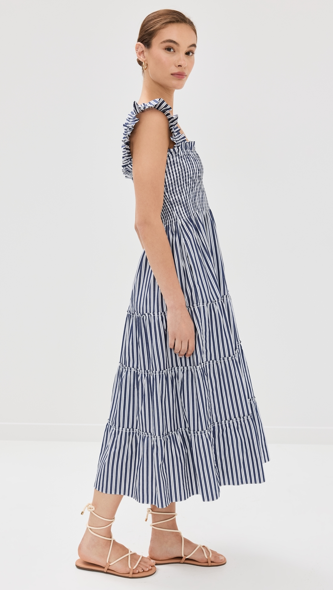 Hill House Home - The Ellie Nap Dress Navy Stripe XS