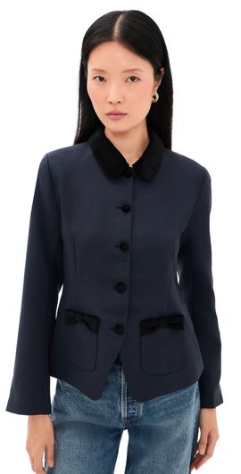 Hill House Home Hill House Home The Evalina Jacket Navy