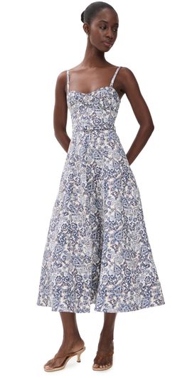 Hill House Home Hill House Home The Fiona Dress Paisley Floral Block/Blue