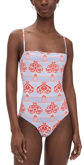 Hill House Home Hill House Home The Giana One-Piece Swimsuit Poppy Damask Stripe