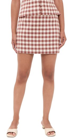 Hill House Home Hill House Home The Hallie Skirt Rust Gingham