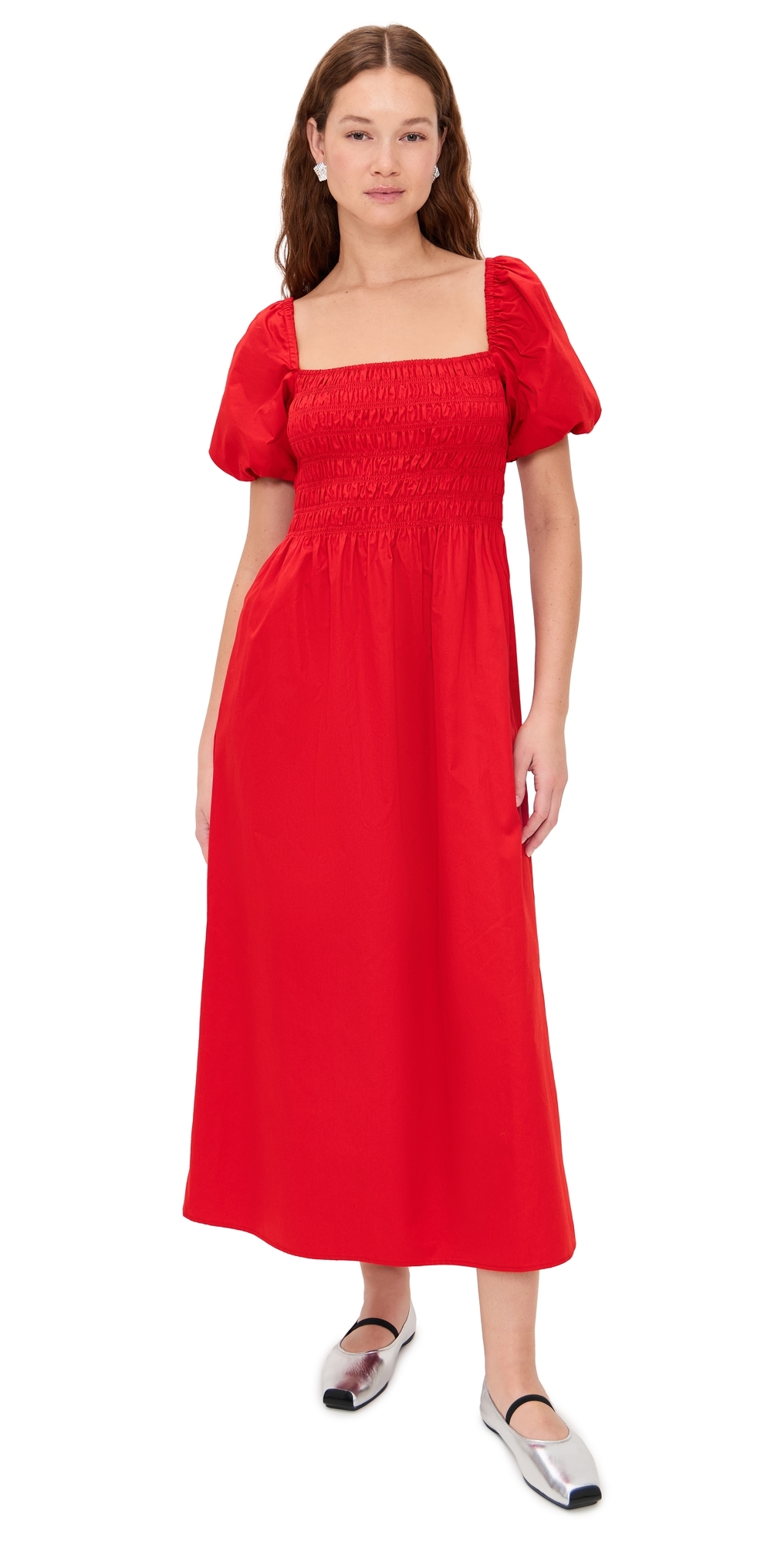 red flowly dress Sesidy Mellona Off Shoulder Flowy Red Dress