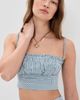 Hill House Home Hill House Home The Maisie Crop Top Teal Gingham - 2