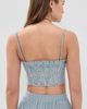 Hill House Home Hill House Home The Maisie Crop Top Teal Gingham - 3