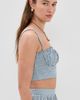 Hill House Home Hill House Home The Maisie Crop Top Teal Gingham - 4