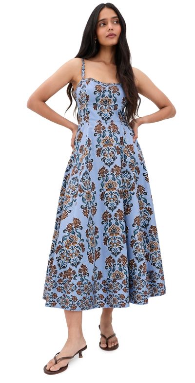 Hill House Home Hill House Home The Margot Dress Iris Medallion/Cornflower