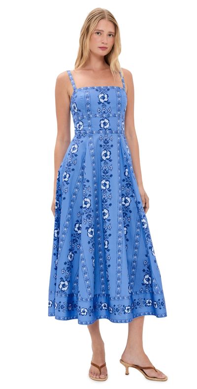 Hill House Home Hill House Home The Margot Midi Dress Arcadia Border