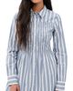 Hill House Home Hill House Home The Mira Dress Anne Stripe/Dusty Blue - 1