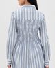 Hill House Home Hill House Home The Mira Dress Anne Stripe/Dusty Blue - 3