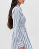Hill House Home Hill House Home The Mira Dress Anne Stripe/Dusty Blue - 4
