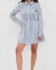 Hill House Home Hill House Home The Mira Dress Anne Stripe/Dusty Blue - 5