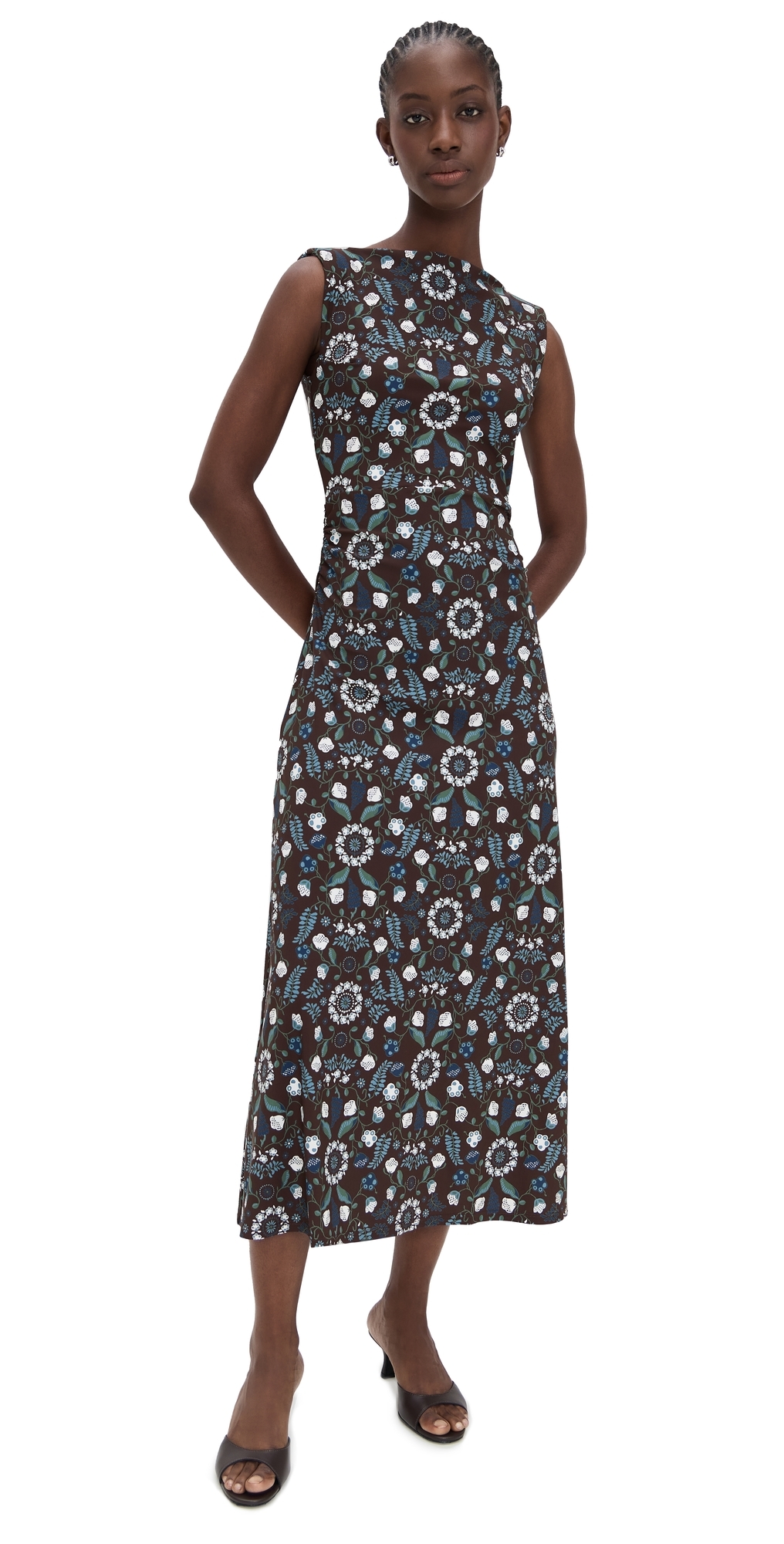 Hill House Home - The Sloane Dress Swedish Floral/Chocolate