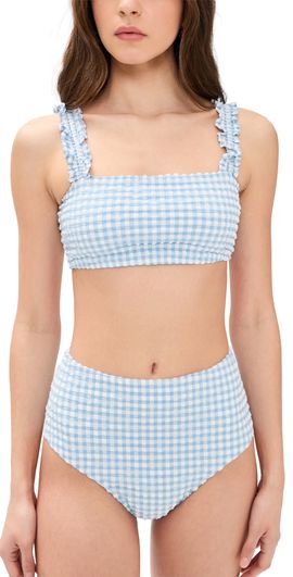 Hill House Home Hill House Home The Teagan Bikini Set Blue Gingham