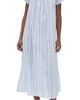 Hill House Home Hill House Home The Therese Nightgown Petal Stripe Blue - 1
