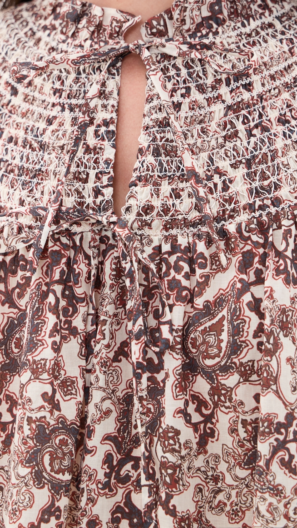 Hill House Home - The Zinnia Nap Top Paisley Floral Block/Brown