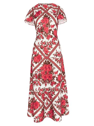 indian dresses Floral Printed Long Dress: Modern Indian Gown by Raas USA