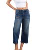 HINT OF BLU HINT OF BLU Butterfly Utility High Waist Crop Wide Leg Jeans - 3
