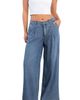 HINT OF BLU HINT OF BLU Chill Pleated Mid Rise Wide Leg Jeans - 3