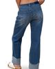 HINT OF BLU HINT OF BLU Cuffed Ankle Wide Leg Jeans - 2