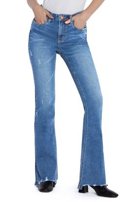 HINT OF BLU HINT OF BLU Distressed High Waist Flare Jeans