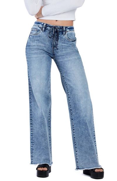 HINT OF BLU HINT OF BLU Drawstring Wide Leg Jeans