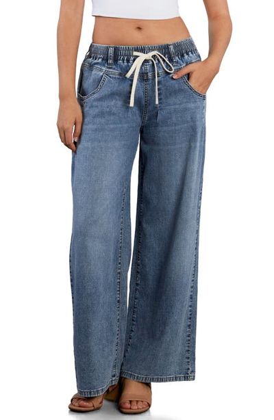 HINT OF BLU HINT OF BLU Elastic Waist Wide Leg Jeans