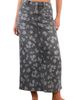 HINT OF BLU HINT OF BLU Floral Denim Maxi Skirt - 1