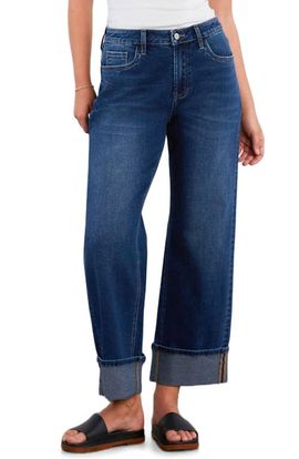 HINT OF BLU HINT OF BLU High Waist Cuff Wide Leg Jeans
