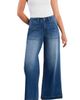 HINT OF BLU HINT OF BLU Jackie Side Slit High Waist Wide Leg Jeans - 3