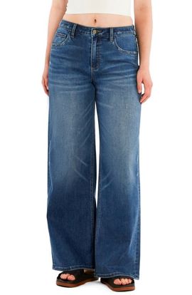 HINT OF BLU HINT OF BLU Mid Rise Relaxed Straight Leg Jeans