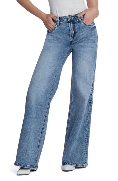 HINT OF BLU HINT OF BLU Myra Mid Rise Wide Leg Jeans