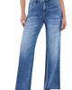 HINT OF BLU HINT OF BLU Nora Raw Hem Relaxed Wide Leg Jeans - 1