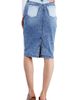 HINT OF BLU HINT OF BLU Pieced Midi Denim Skirt - 2