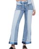 HINT OF BLU HINT OF BLU Pieced Release Hem Ankle Straight Leg Jeans - 1