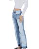 HINT OF BLU HINT OF BLU Pieced Release Hem Ankle Straight Leg Jeans - 4