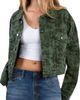 HINT OF BLU HINT OF BLU Print Crop Denim Jacket - 1