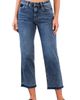 HINT OF BLU HINT OF BLU Release Hem High Waist Ankle Straight Leg Jeans - 1