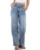 HINT OF BLU HINT OF BLU Seamed Relaxed Straight Leg Jeans - 1